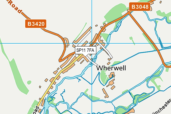 SP11 7FA map - OS VectorMap District (Ordnance Survey)