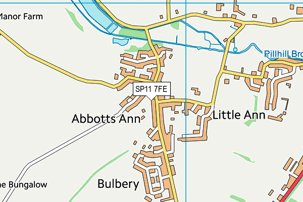 Abbotts Ann Church of England Primary School map (SP11 7FE) - OS VectorMap District (Ordnance Survey)