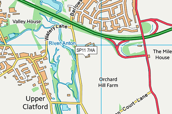 SP11 7HA map - OS VectorMap District (Ordnance Survey)