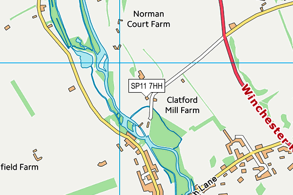 SP11 7HH map - OS VectorMap District (Ordnance Survey)