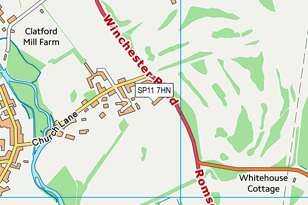 SP11 7HN map - OS VectorMap District (Ordnance Survey)