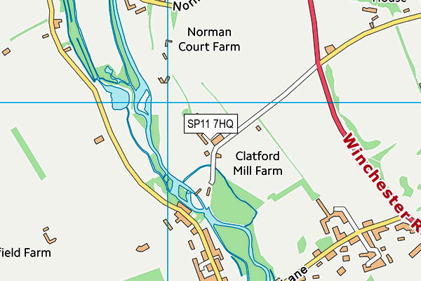 SP11 7HQ map - OS VectorMap District (Ordnance Survey)