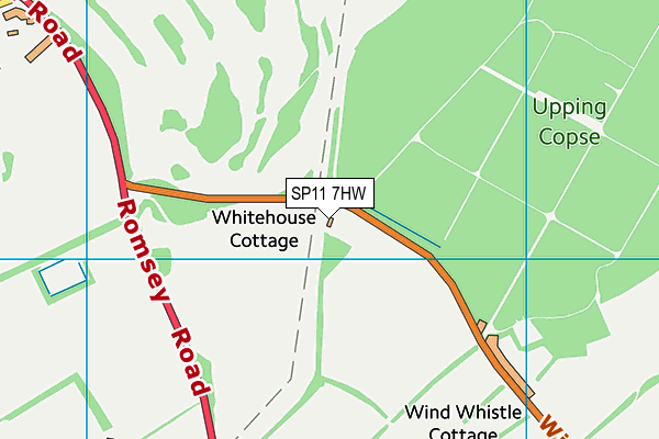 SP11 7HW map - OS VectorMap District (Ordnance Survey)