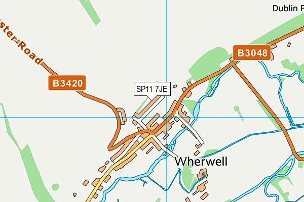 SP11 7JE map - OS VectorMap District (Ordnance Survey)