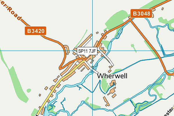 SP11 7JF map - OS VectorMap District (Ordnance Survey)