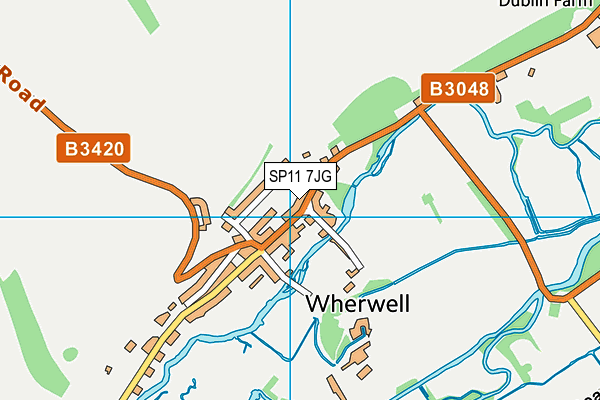 SP11 7JG map - OS VectorMap District (Ordnance Survey)