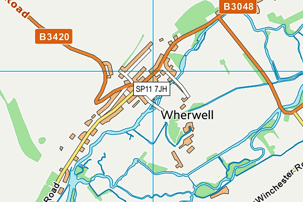SP11 7JH map - OS VectorMap District (Ordnance Survey)
