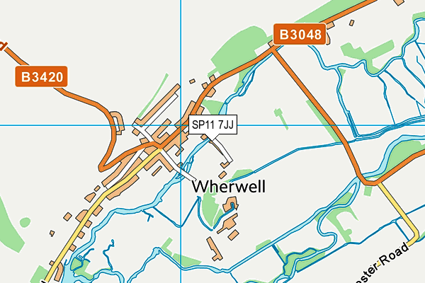 SP11 7JJ map - OS VectorMap District (Ordnance Survey)