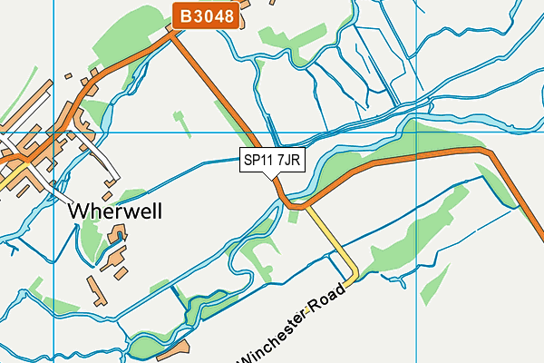 SP11 7JR map - OS VectorMap District (Ordnance Survey)