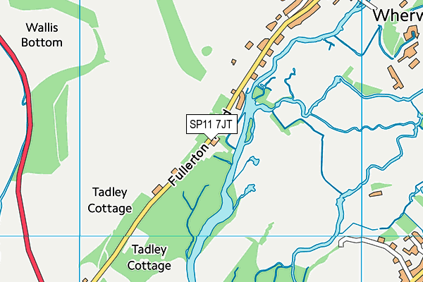 SP11 7JT map - OS VectorMap District (Ordnance Survey)