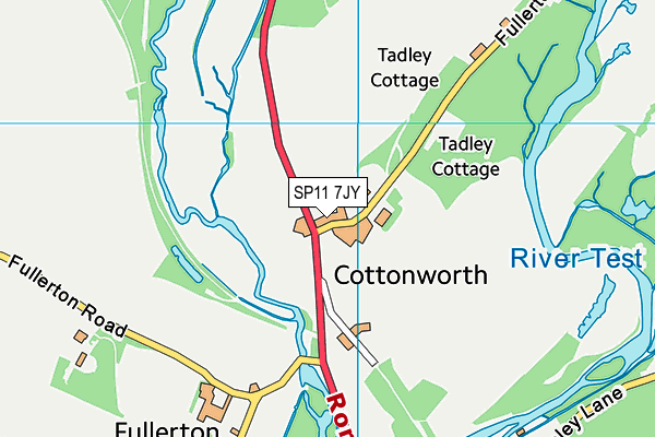 SP11 7JY map - OS VectorMap District (Ordnance Survey)