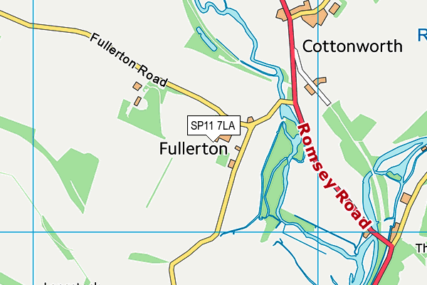 SP11 7LA map - OS VectorMap District (Ordnance Survey)