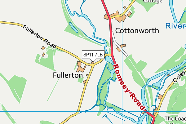 SP11 7LB map - OS VectorMap District (Ordnance Survey)