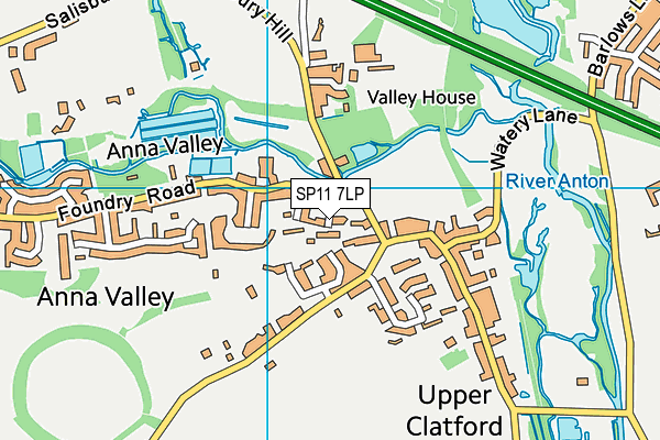 SP11 7LP map - OS VectorMap District (Ordnance Survey)