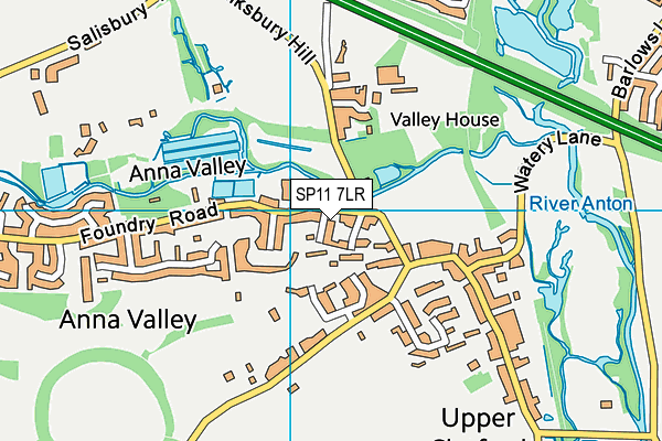 SP11 7LR map - OS VectorMap District (Ordnance Survey)