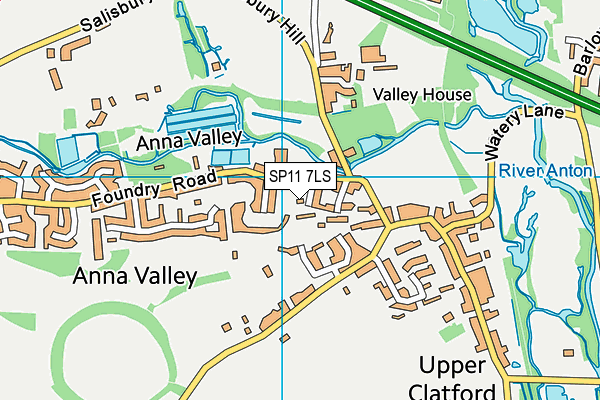 SP11 7LS map - OS VectorMap District (Ordnance Survey)