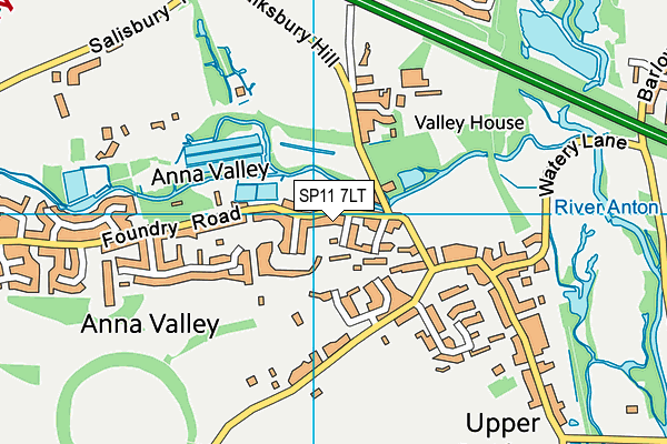 SP11 7LT map - OS VectorMap District (Ordnance Survey)