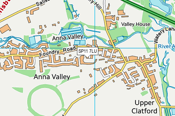 SP11 7LU map - OS VectorMap District (Ordnance Survey)