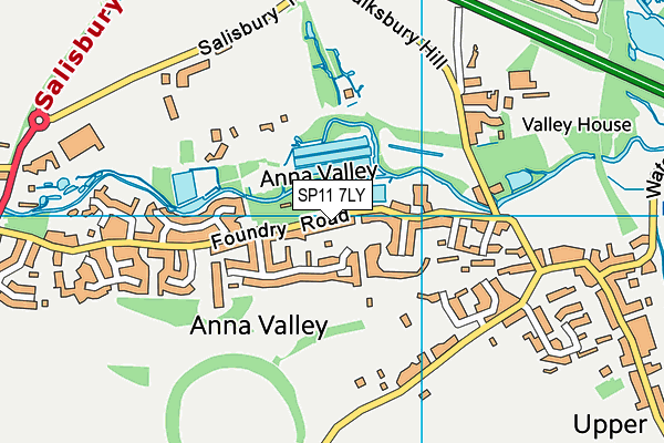 SP11 7LY map - OS VectorMap District (Ordnance Survey)