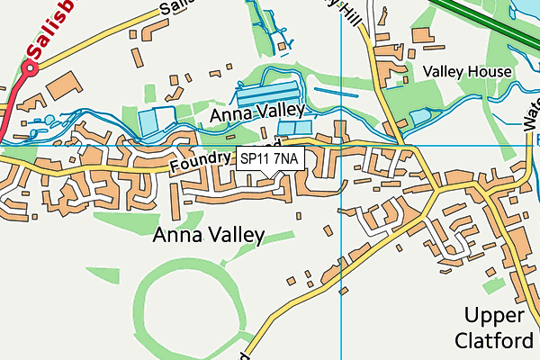 SP11 7NA map - OS VectorMap District (Ordnance Survey)