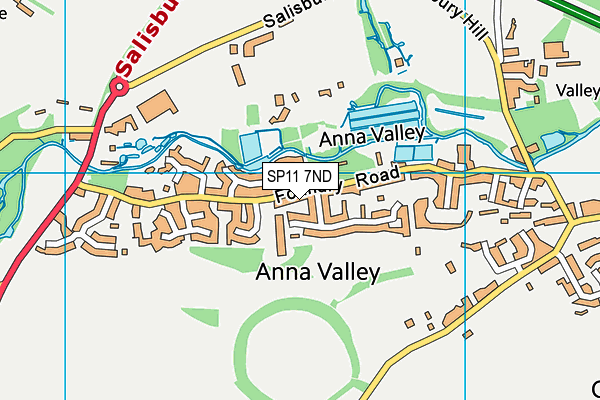 SP11 7ND map - OS VectorMap District (Ordnance Survey)