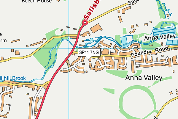 SP11 7NG map - OS VectorMap District (Ordnance Survey)