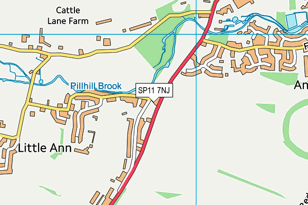 SP11 7NJ map - OS VectorMap District (Ordnance Survey)