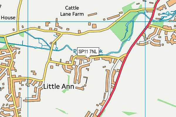 SP11 7NL map - OS VectorMap District (Ordnance Survey)