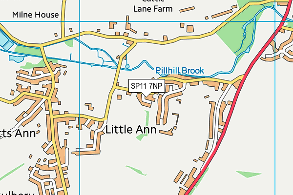 SP11 7NP map - OS VectorMap District (Ordnance Survey)