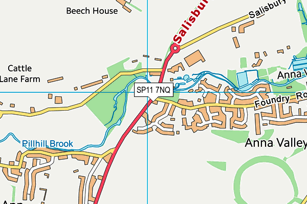 SP11 7NQ map - OS VectorMap District (Ordnance Survey)