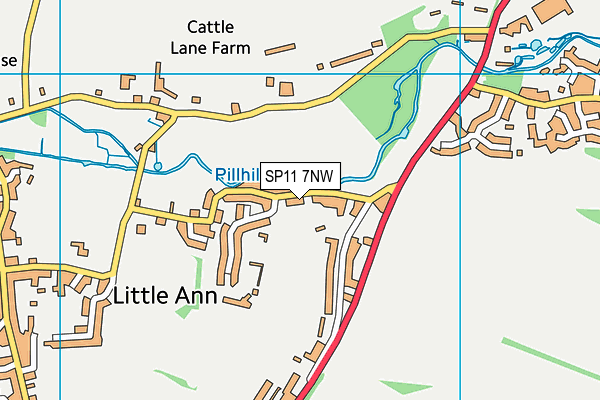 SP11 7NW map - OS VectorMap District (Ordnance Survey)