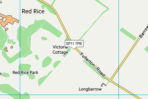 SP11 7PB map - OS VectorMap District (Ordnance Survey)