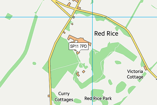 SP11 7PD map - OS VectorMap District (Ordnance Survey)