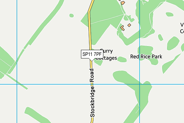 SP11 7PF map - OS VectorMap District (Ordnance Survey)