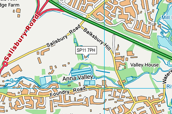 SP11 7PH map - OS VectorMap District (Ordnance Survey)