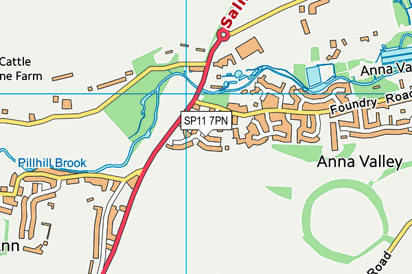 SP11 7PN map - OS VectorMap District (Ordnance Survey)