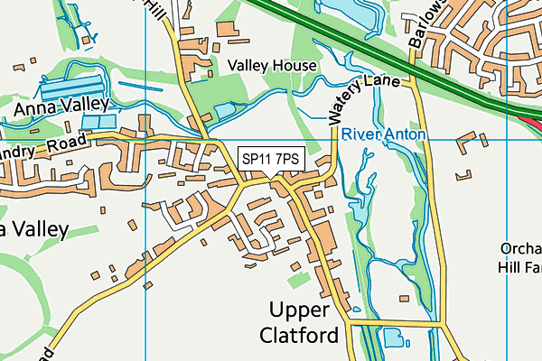 SP11 7PS map - OS VectorMap District (Ordnance Survey)