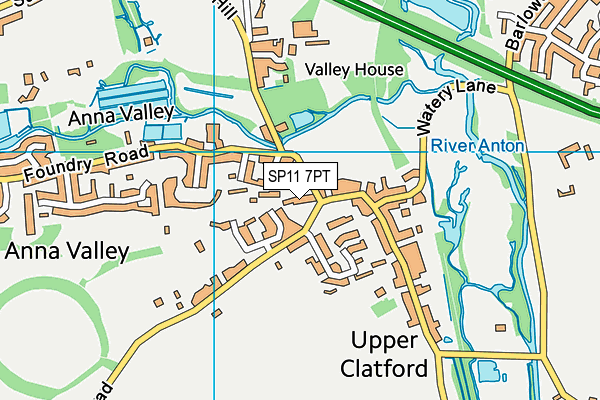 SP11 7PT map - OS VectorMap District (Ordnance Survey)