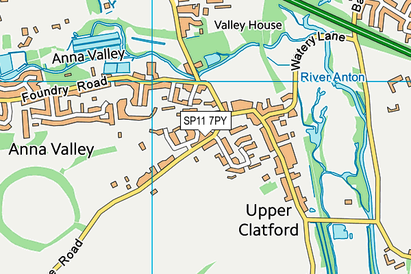 SP11 7PY map - OS VectorMap District (Ordnance Survey)