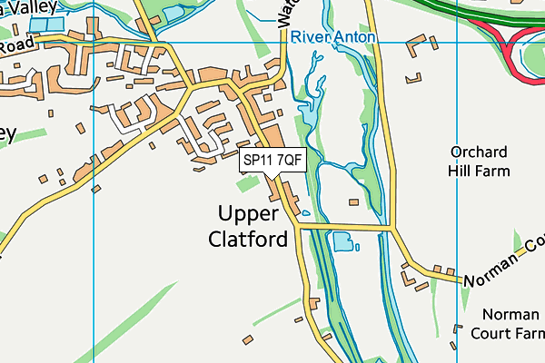 SP11 7QF map - OS VectorMap District (Ordnance Survey)