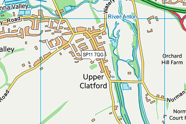 SP11 7QG map - OS VectorMap District (Ordnance Survey)