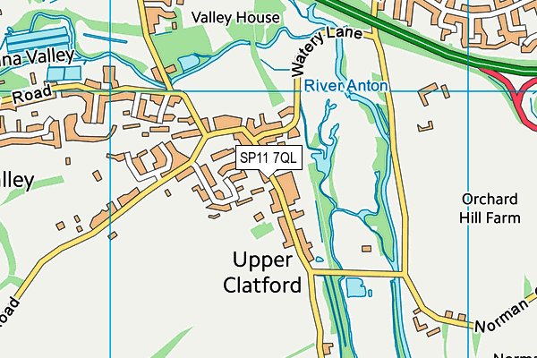 SP11 7QL map - OS VectorMap District (Ordnance Survey)