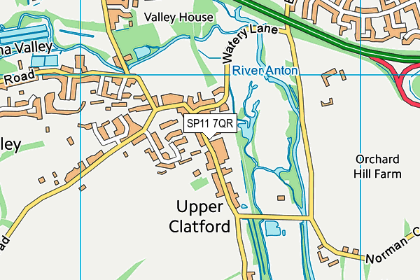 SP11 7QR map - OS VectorMap District (Ordnance Survey)