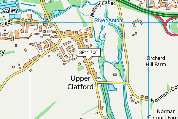 SP11 7QT map - OS VectorMap District (Ordnance Survey)