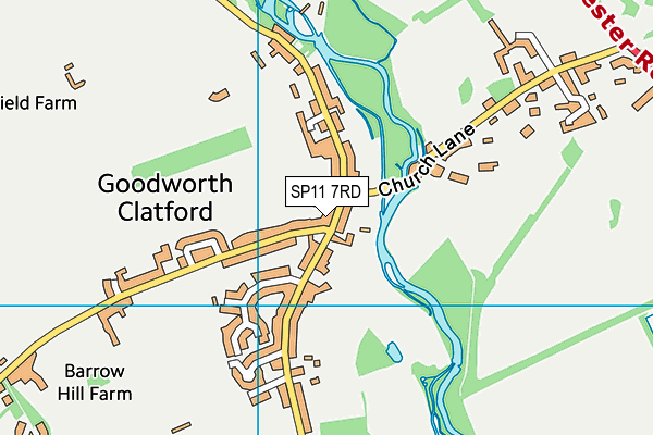 SP11 7RD map - OS VectorMap District (Ordnance Survey)