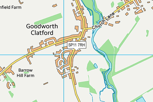 SP11 7RH map - OS VectorMap District (Ordnance Survey)