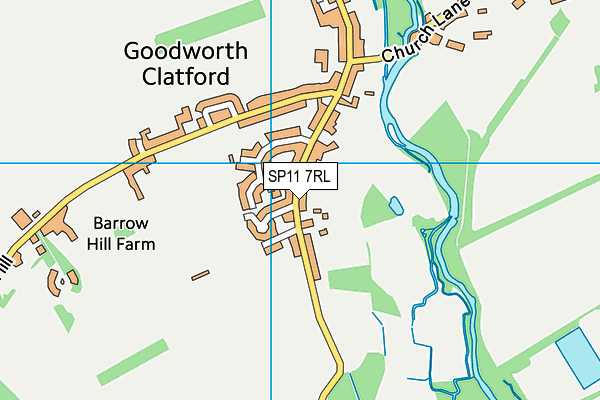 SP11 7RL map - OS VectorMap District (Ordnance Survey)