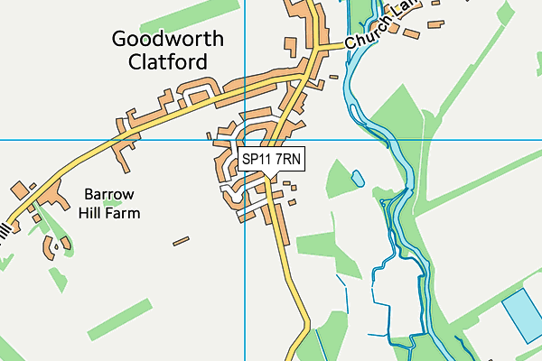 SP11 7RN map - OS VectorMap District (Ordnance Survey)