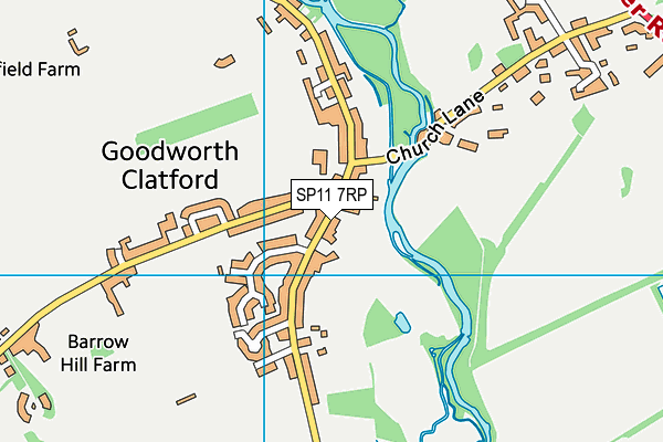 SP11 7RP map - OS VectorMap District (Ordnance Survey)