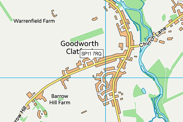 Goodworth Clatford Recreation Ground map (SP11 7RQ) - OS VectorMap District (Ordnance Survey)